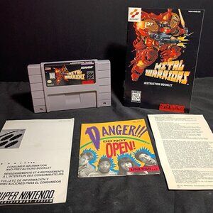 Metal Warriors SNES Game, Manual, and Inserts